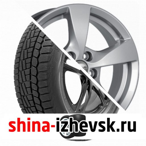 Колесо в сборе Viatti Brina зима (V-521) 185/60 R15 T 84 + СКАД KL-265 VW Polo/Skoda Rapid 6xR15 5×100 ET38 DIA57.1 Серебристый в Ижевске